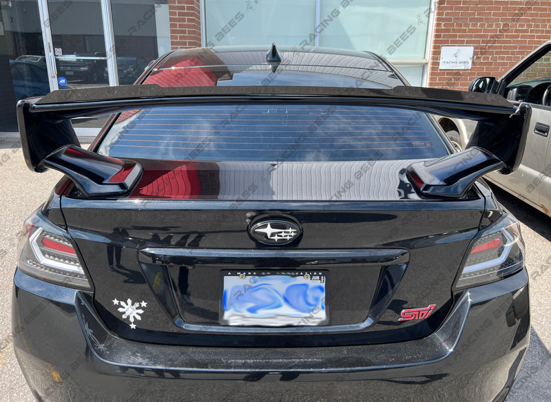 2015-2021 Subaru WRX/STI Gurney Flap Add-On For Factory OEM Trunk Spoiler V5 Style (Carbon Fiber)