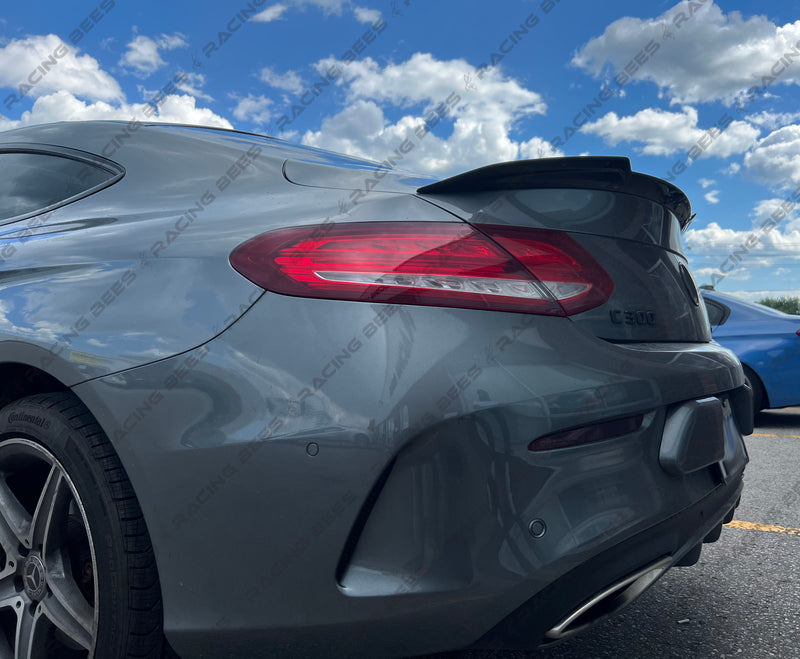 2015-2020 Mercedes-Benz C Class Coupe V Style Trunk Spoiler (Carbon Fiber)
