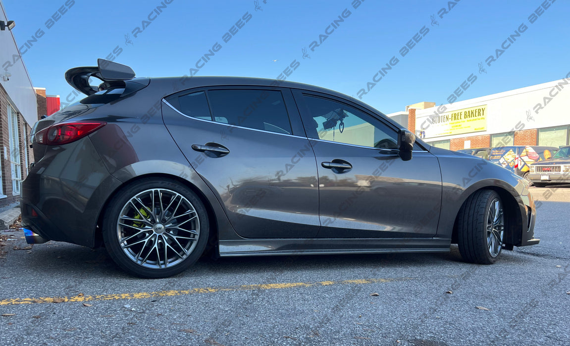 IKON MOTORSPORTS MP Style Side Skirt Extensions For 2014-2018 Mazda 3 Sedan/Hatch – Unpainted PP