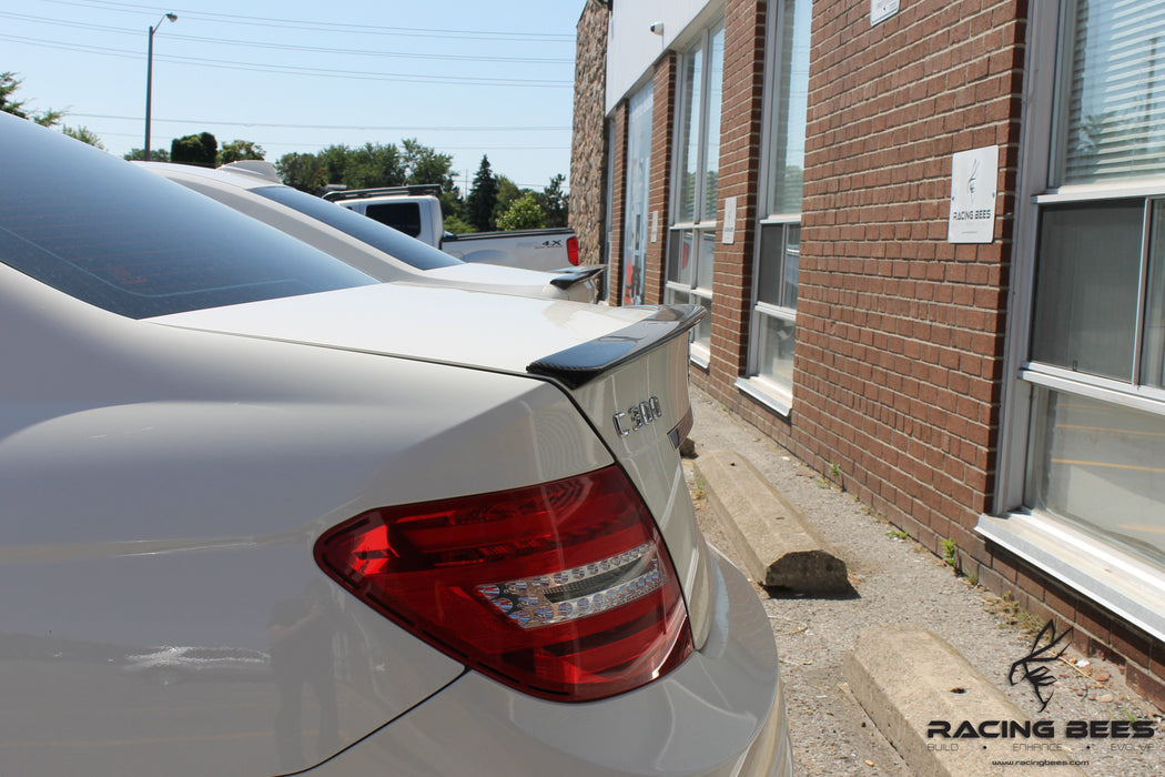 2008-2014 Mercedes-Benz C Class Sedan AMG Style Trunk Spoiler (Carbon Fiber)