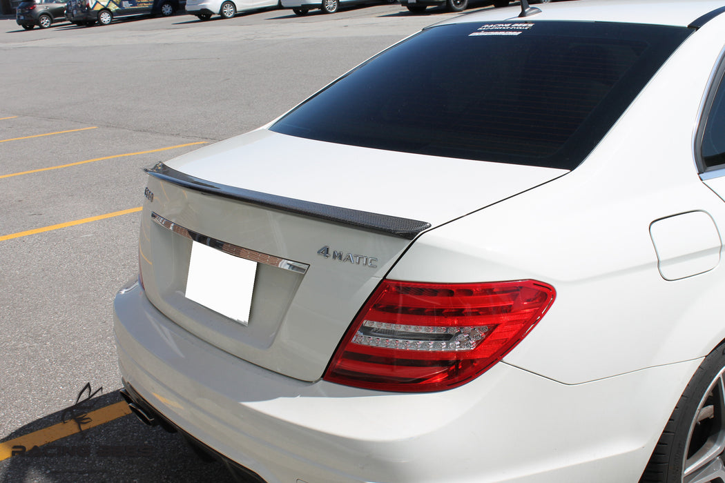 2008-2014 Mercedes-Benz C Class Sedan AMG Style Trunk Spoiler (Carbon Fiber)