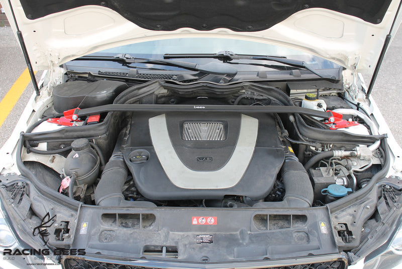2008-2014 Mercedes-Benz C Class Coupe/Sedan Front Upper Engine Strut Tower Bar (Race Spec)