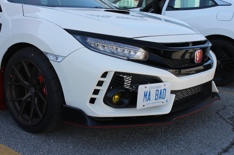 2017+ Honda Civic FK8 Type R JDM R Spec Open Mesh Replacement Fog Light Covers (Black)