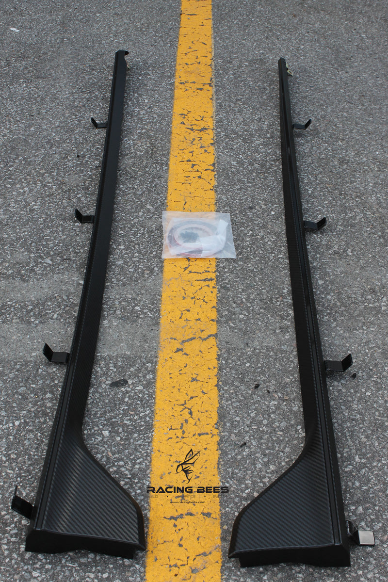 2016+ Honda Civic Sedan/Hatchback Type-R Style Side Skirts (Carbon-Look)