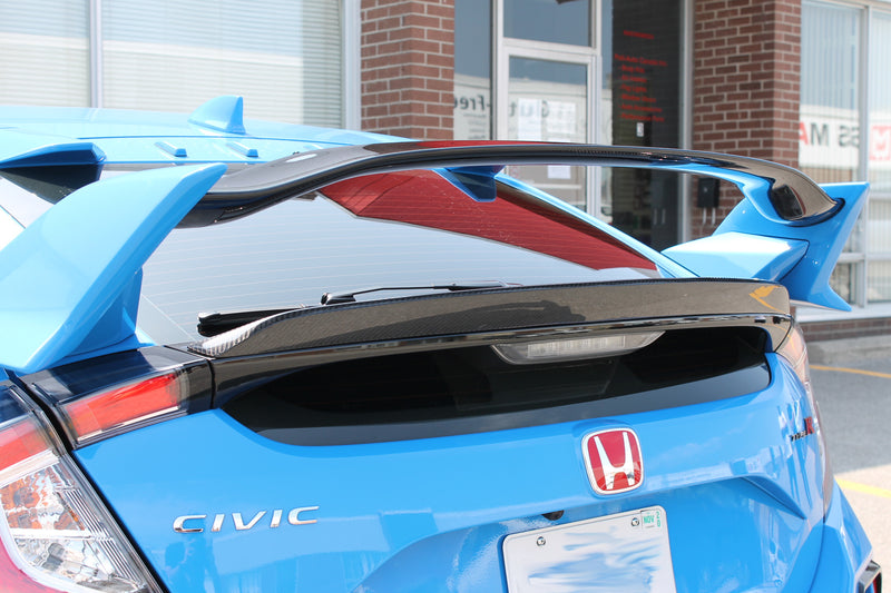 2017+ Honda Civic Hatchback/Type R D Style Trunk Spoiler (Carbon Fiber)