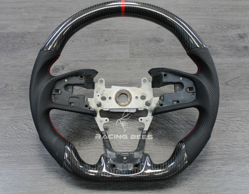 2016+ Honda Civic Steering Wheel R1 Concept Style (Carbon Fiber)