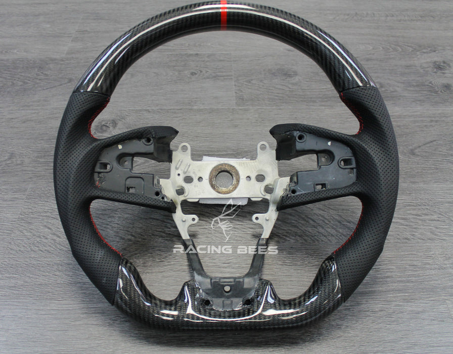 2016+ Honda Civic Steering Wheel R1 Concept Style (Carbon Fiber)