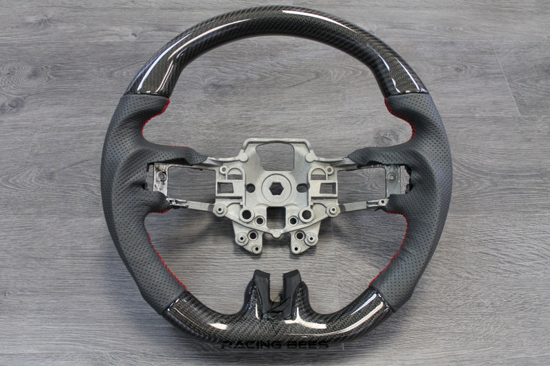 2015-2017 Ford Mustang Perforated Leather Steering (Carbon Fiber)