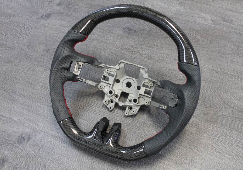 2015-2017 Ford Mustang Perforated Leather Steering (Carbon Fiber)