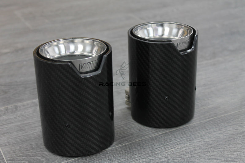 BMW M2/M3/M4 F8X Carbon Fiber M-Performance Stainless Steel - Single Exhaust Tip 1 Piece