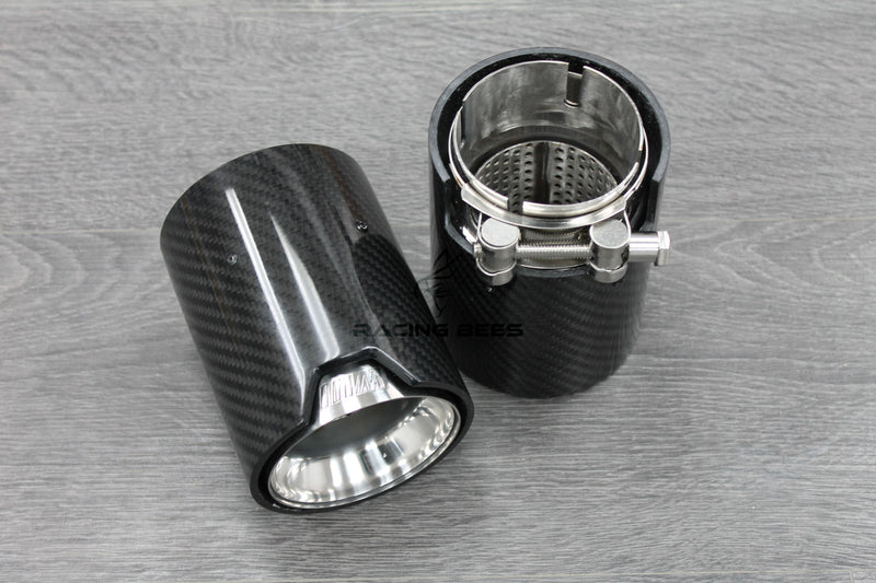 BMW M2/M3/M4 F8X Carbon Fiber M-Performance Stainless Steel - Single Exhaust Tip 1 Piece
