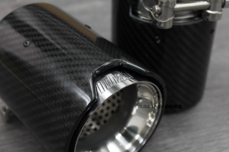 BMW M2/M3/M4 F8X Carbon Fiber M-Performance Stainless Steel - Single Exhaust Tip 1 Piece