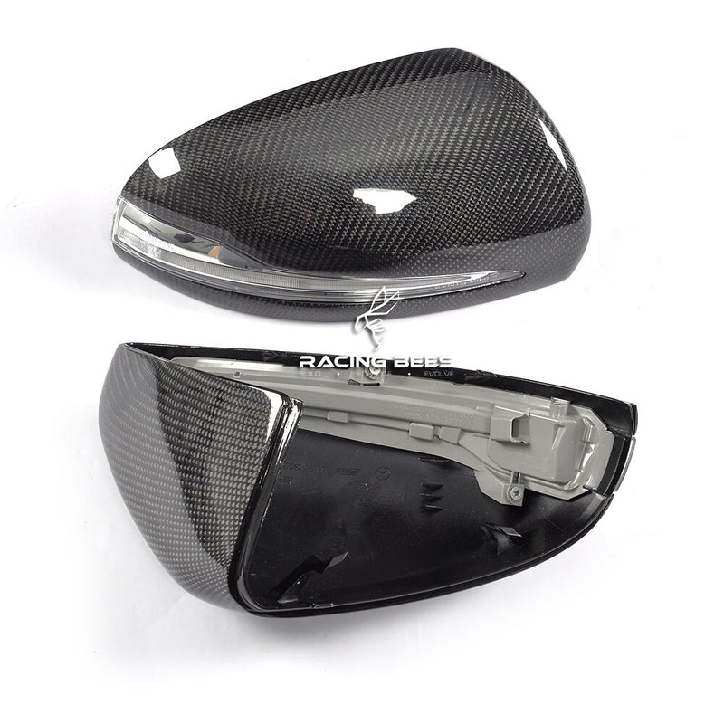 2015-2018 Mercedes-Benz C-Class/W213 E-Class/W222 S-Class Replacement Mirror Caps (Carbon Fiber)