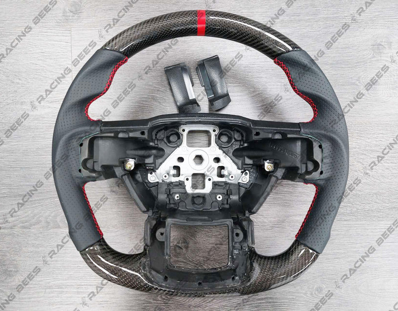 2015-2020 Ford F150 Perforated Leather Steering (Carbon Fiber)