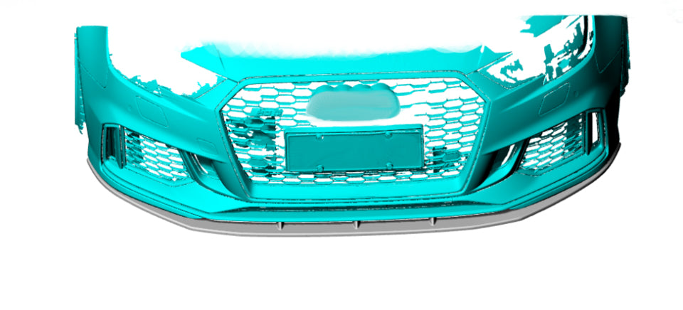 2017-2020 Audi RS3 V Style Front Bumper Lip (Carbon Fiber)