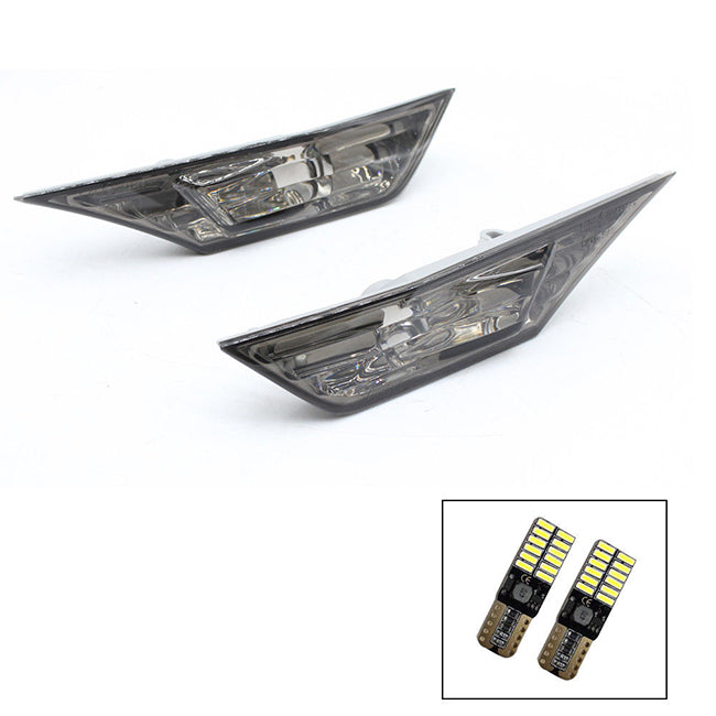 2016-2019 Honda Civic 2/4/5Door Side Marker Lens with LED Bulbs (Smoke/Clear)