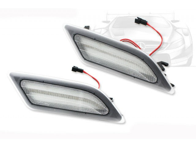 2012-2014 Mercedes-Benz C Class LED Side Marker Lights (Smoke/Clear)