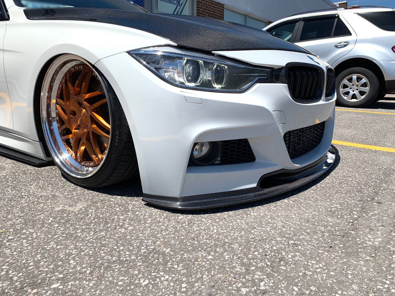 2012-2018 BMW F30 3 Series EXO Style Front Bumper Lip (Carbon Fiber)