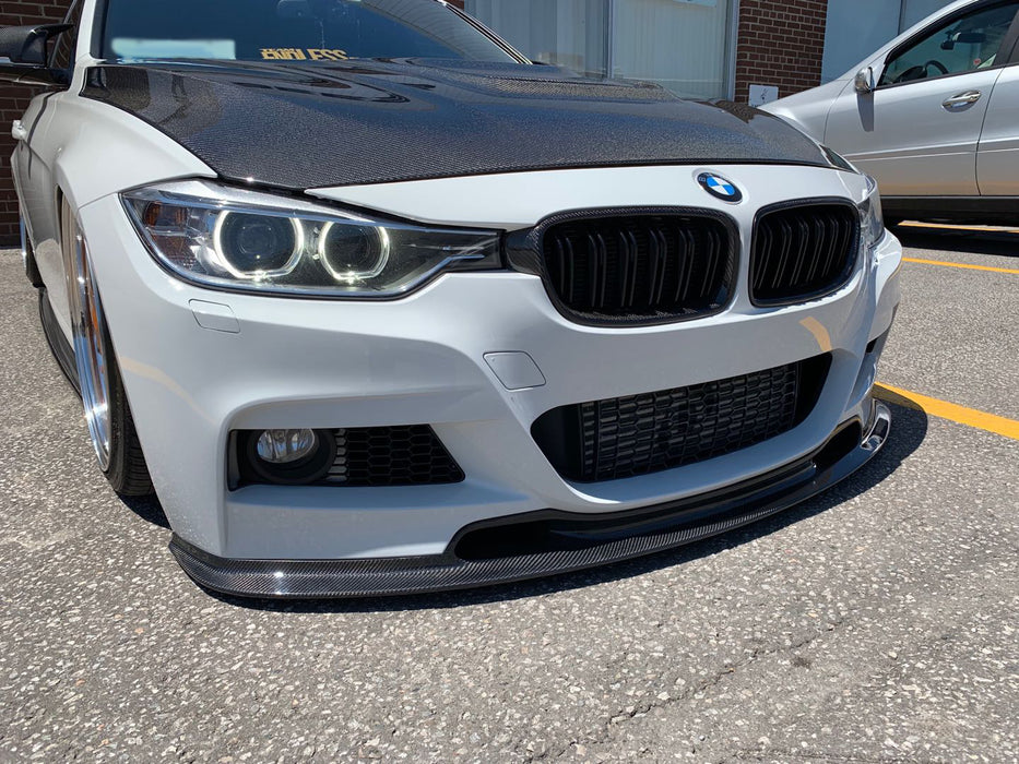 2012-2018 BMW F30 3 Series EXO Style Front Bumper Lip (Carbon Fiber)