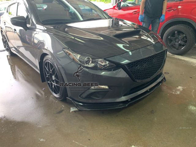 2014-2018 Mazda 3 Sedan/Hatchback MPS Style Hood (Carbon Fiber)