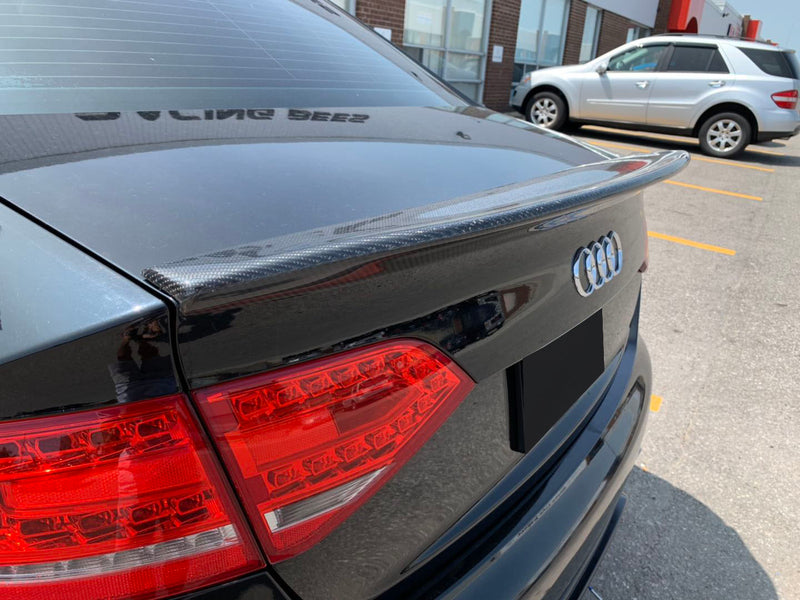 2009-2012 Audi A4 B8 Carbon Fiber Trunk Spoiler CA Style (Carbon Fiber)