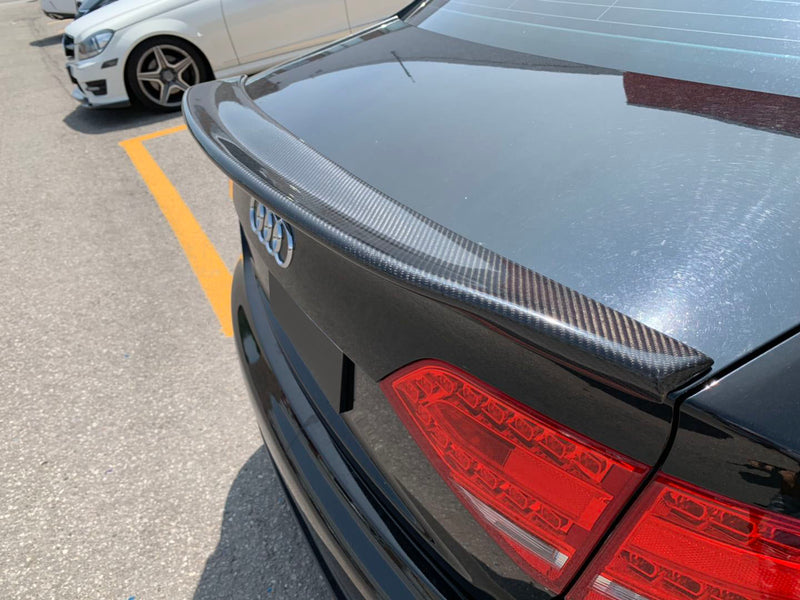 2009-2012 Audi A4 B8 Carbon Fiber Trunk Spoiler CA Style (Carbon Fiber)