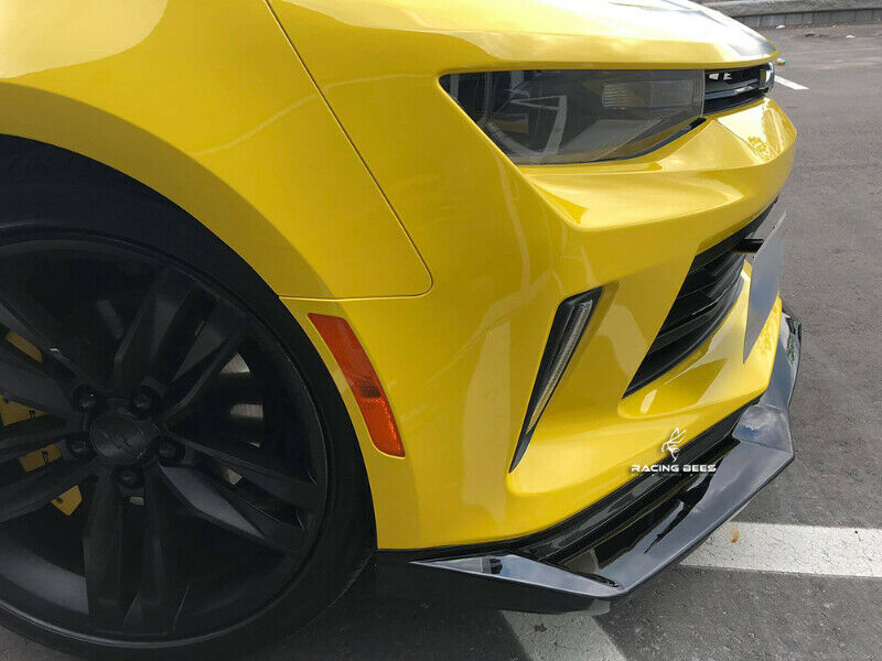 2016-2018 Chevrolet Camaro V6 ZL1 Style Front Bumper Lip (Black)