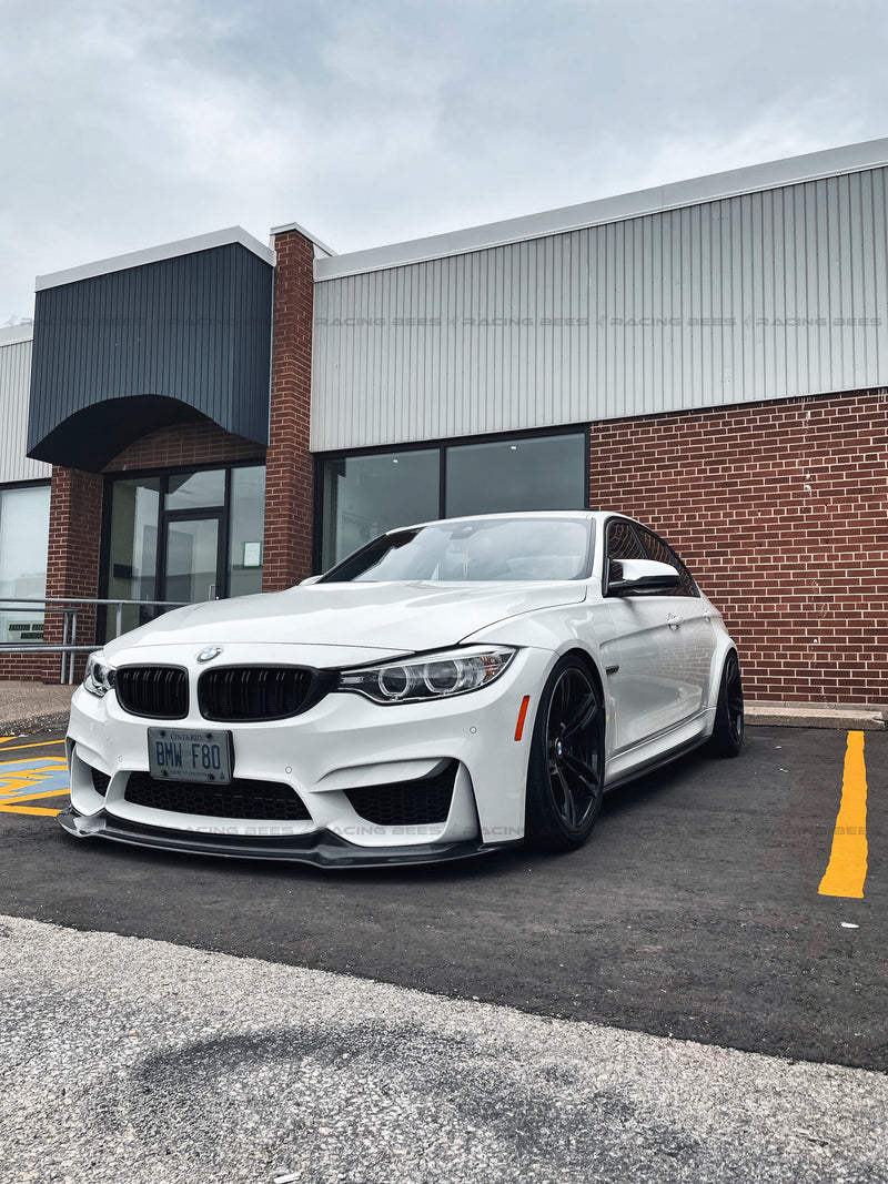 2015-2020 BMW F80/F82 M3/M4 V Style Front Bumper Lip (Carbon Fiber)