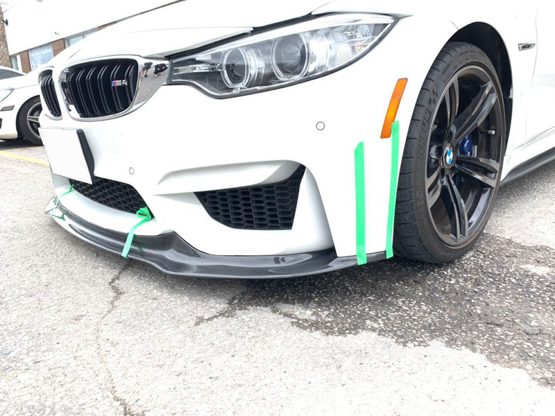 2015-2020 BMW F80/F82 M3/M4 V Style Front Bumper Lip (Carbon Fiber)