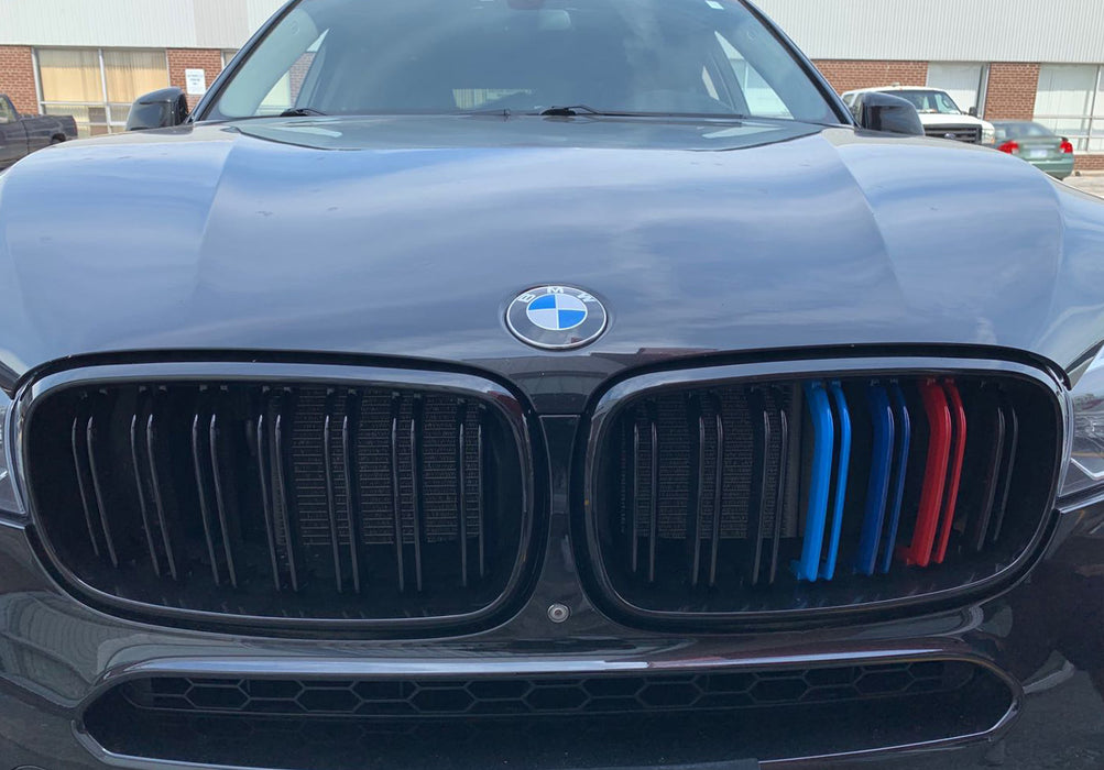 2015-2018 BMW F15 F16, X5 X6 M Style Tri-Colour Kidney Grilles