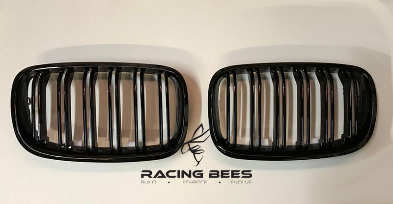 2008-2014 BMW E70/E71 X5/X6 M Style Gloss Black Kidney Grilles