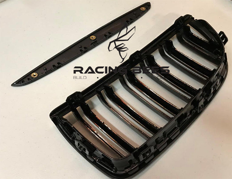 2006-2008 BMW E90 3 Series Pre-LCI M Style Gloss Black Kidney Grilles