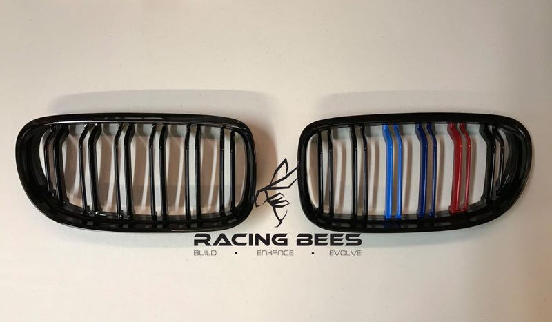 2009-2011 BMW E90 3 Series LCI M Style Tri-Colour Kidney Grilles
