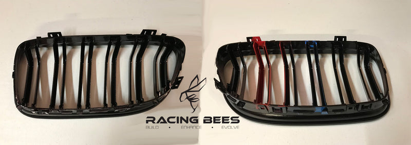 2009-2011 BMW E90 3 Series LCI M Style Tri-Colour Kidney Grilles