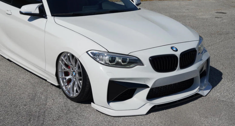 2014-2018 BMW F22/F23 2 Series V Style Front Bumper Lip For Replica M2 Front Bumper