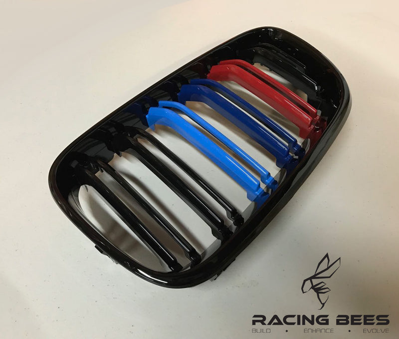 2014-2018 BMW F22/F23 2 Series M Style Tri-Colour Kidney Grilles