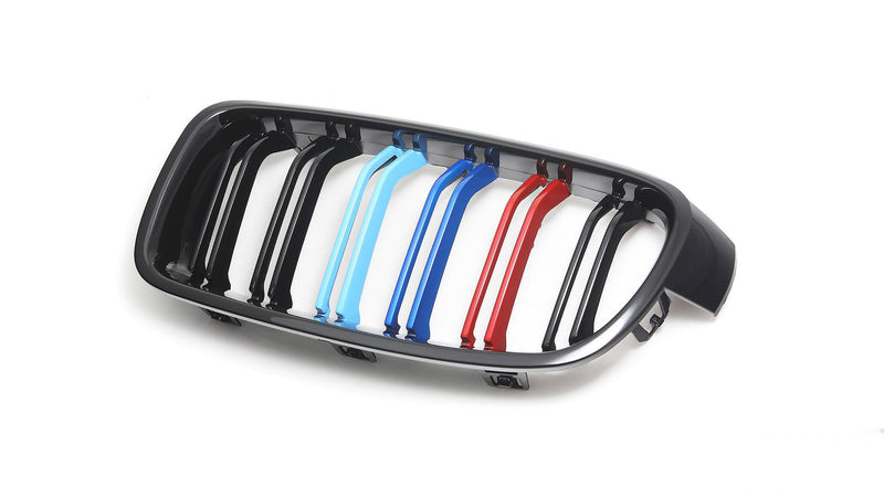 2012-2018 BMW F30 3 Series M Style Tri-Colour Kidney Grilles