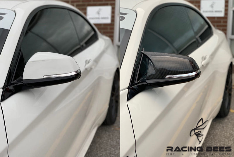 2012-2018 BMW F22/F23/F30/F32/F33/F87 2,3,4 Series M Inspired Style Mirror Caps (Carbon Fiber)
