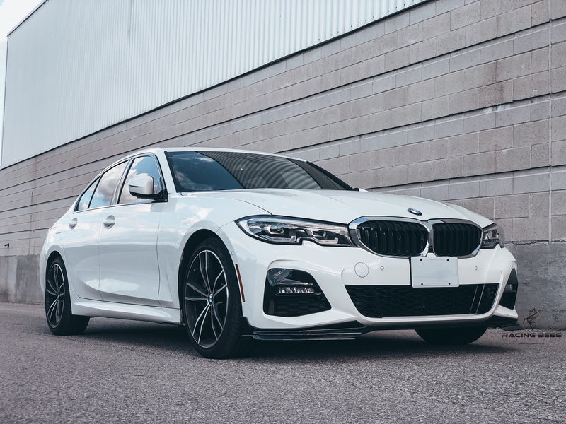 2019+ BMW G20 3 Series M-Performance Style Front Bumper Lip (Black)
