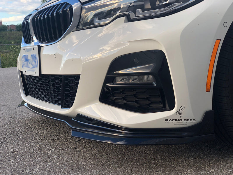 2019+ BMW G20 3 Series M-Performance Style Front Bumper Lip (Black)
