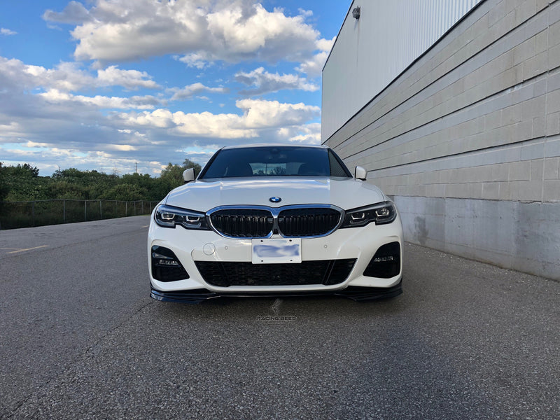 2019+ BMW G20 3 Series M-Performance Style Front Bumper Lip (Black)