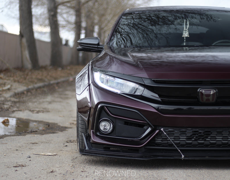 2016-2020 Honda Civic Si/Hatchback CTR Style Front Bumper Lip (Carbon Look)