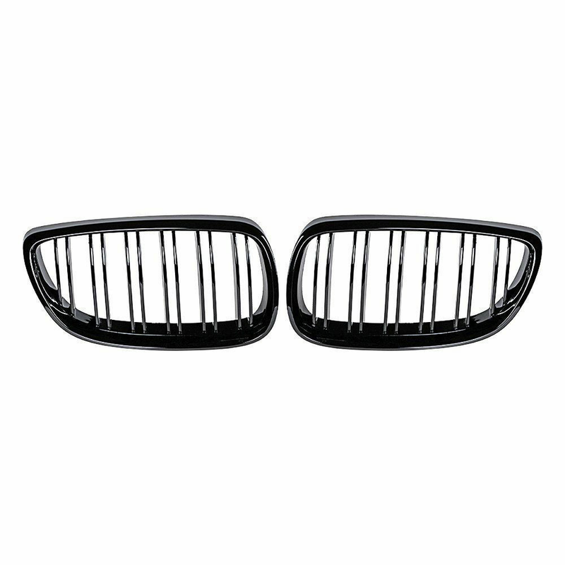 2007-2010 BMW E92 3 Series Coupe M Style Gloss Black Kidney Grilles