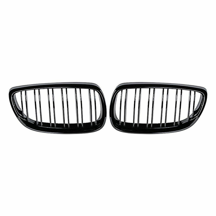 2007-2010 BMW E92 3 Series Coupe M Style Gloss Black Kidney Grilles