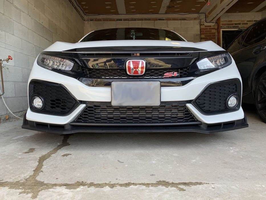 2016-2020 Honda Civic Si/Hatchback CTR Style Front Bumper Lip (Carbon Look)